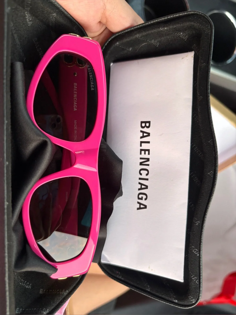 Balenciaga Vibrant Pink Cat-Eye Sunglasses
